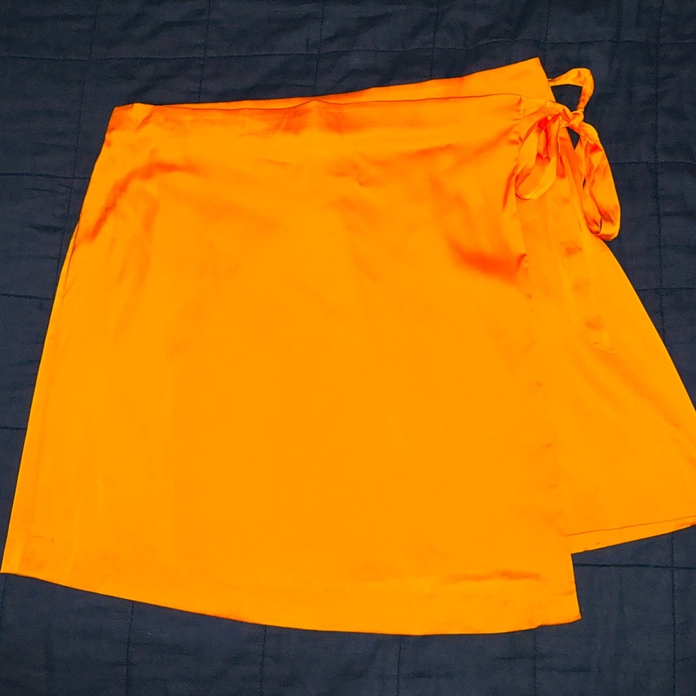 Essie Golden Vibrant Orange Wrap Skirt